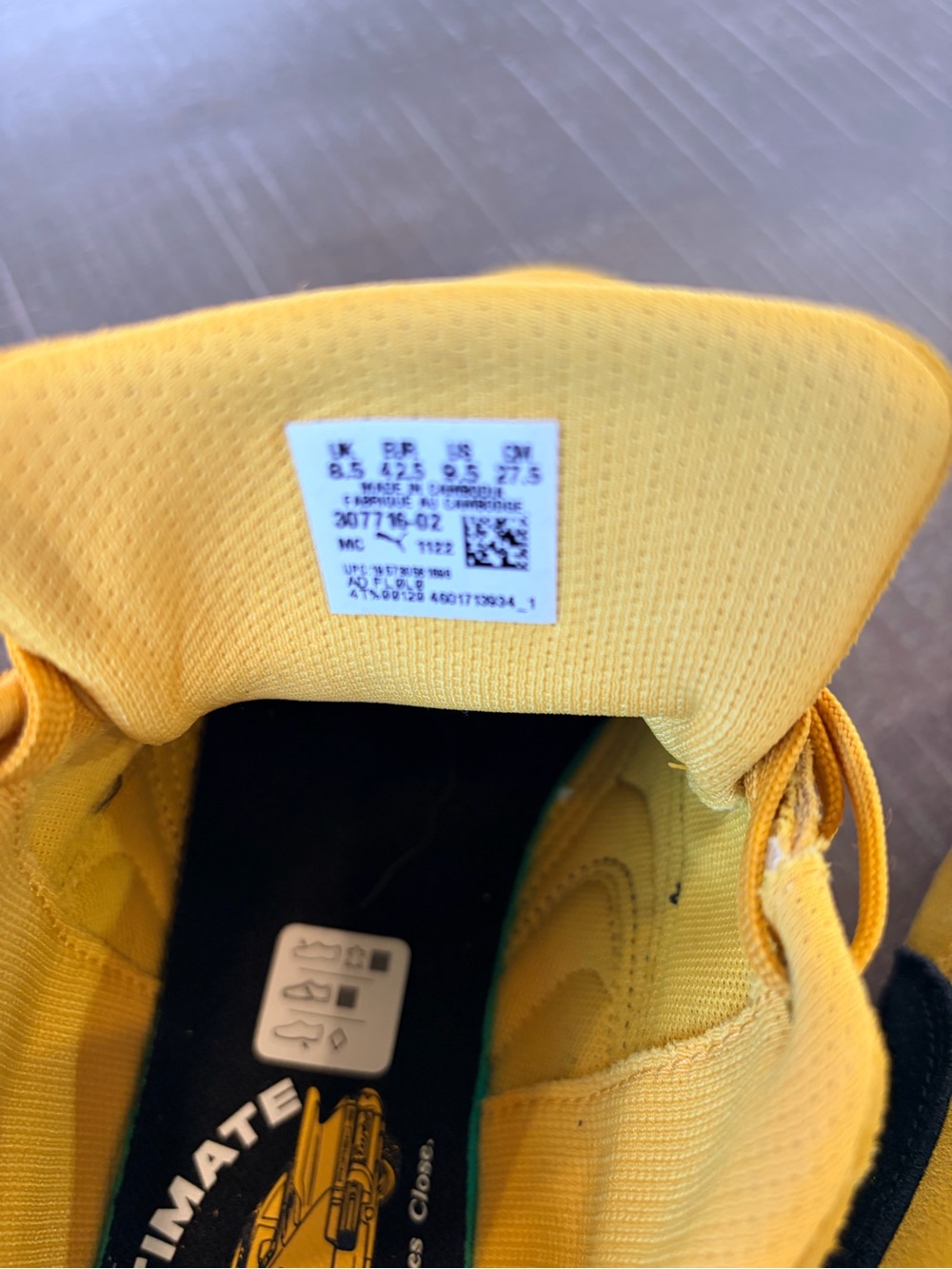 Puma Porsche Legacy Driving Shoes Racing Yellow Suede Men’s US 9.5 - Picture 4 of 14